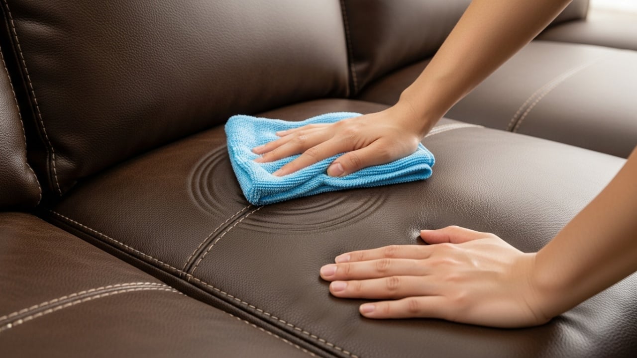 cara membersihkan sofa kulit sintetis