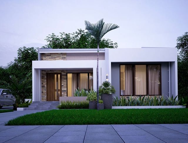 tampak depan rumah minimalis