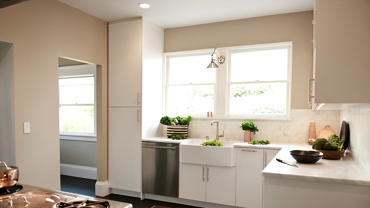 inspirasi warna cat dapur yang elegan