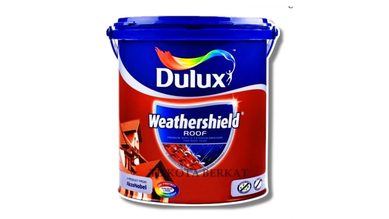 1. Dulux Weathershield Rooft Cat Dulux untuk Atap 2.5L