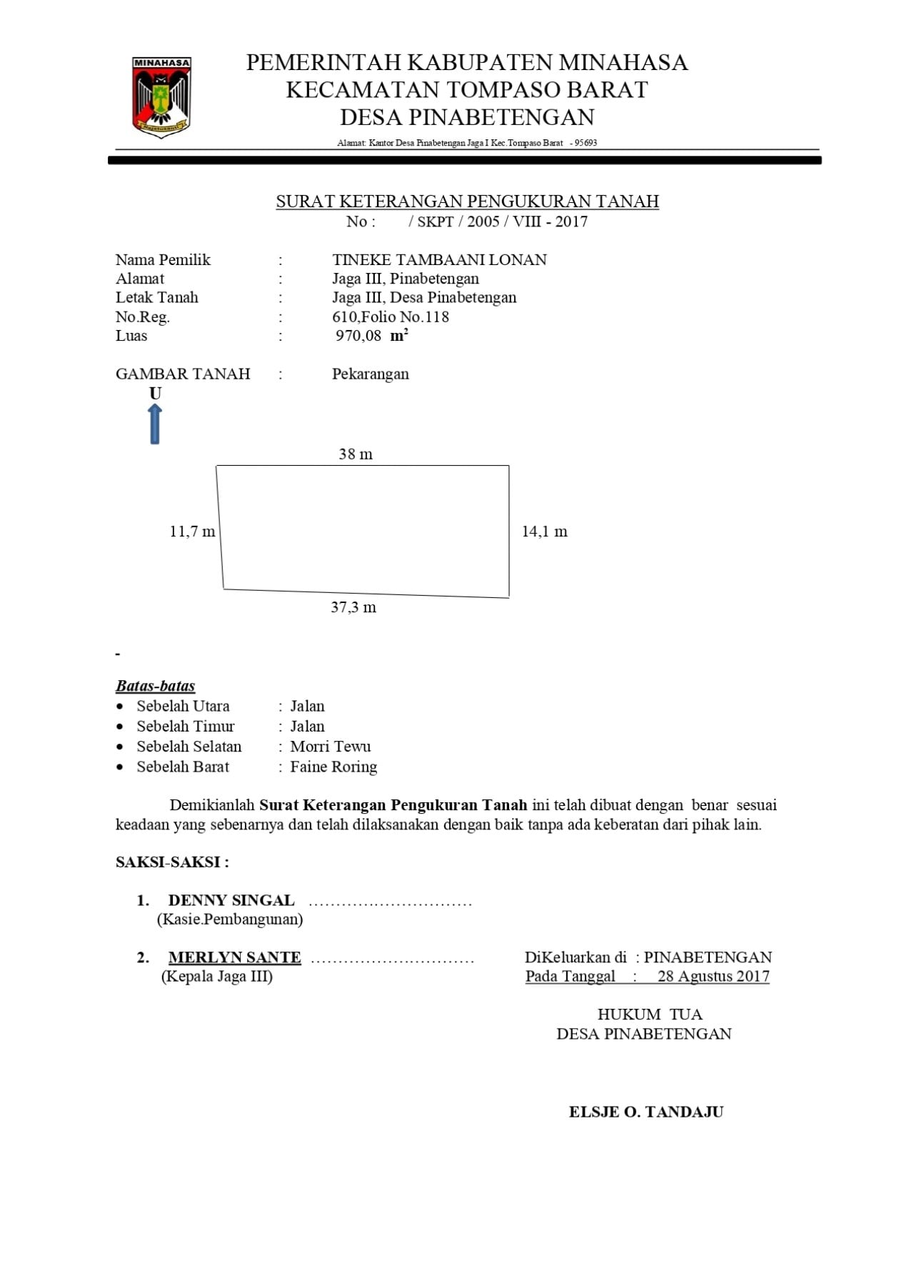 contoh surat ukur tanah dari desa contoh surat ukur tanah dari desa