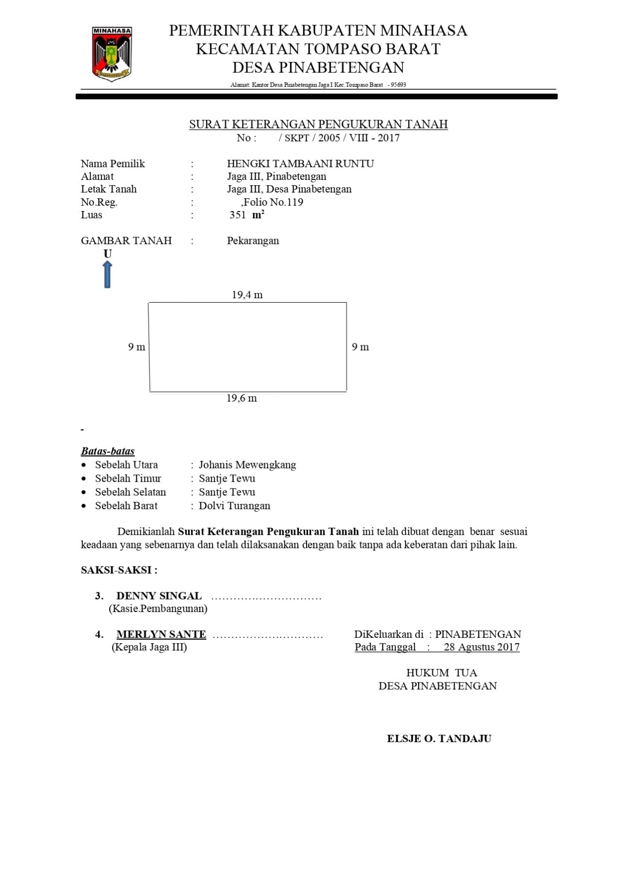 contoh surat ukur tanah dari desa contoh surat ukur tanah dari desa