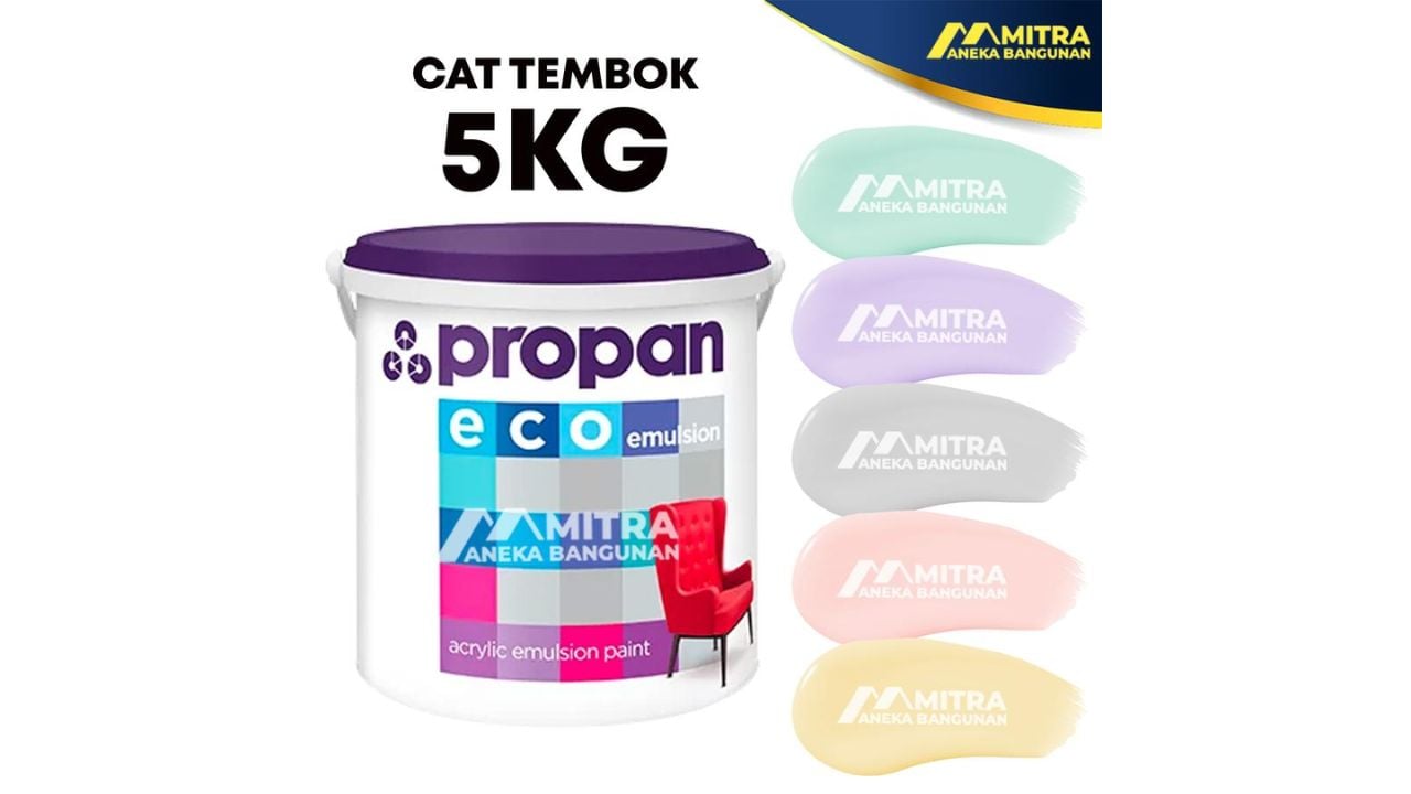 2. Cat Tembok Interior Propan Eco Emulsion Warna Pastel