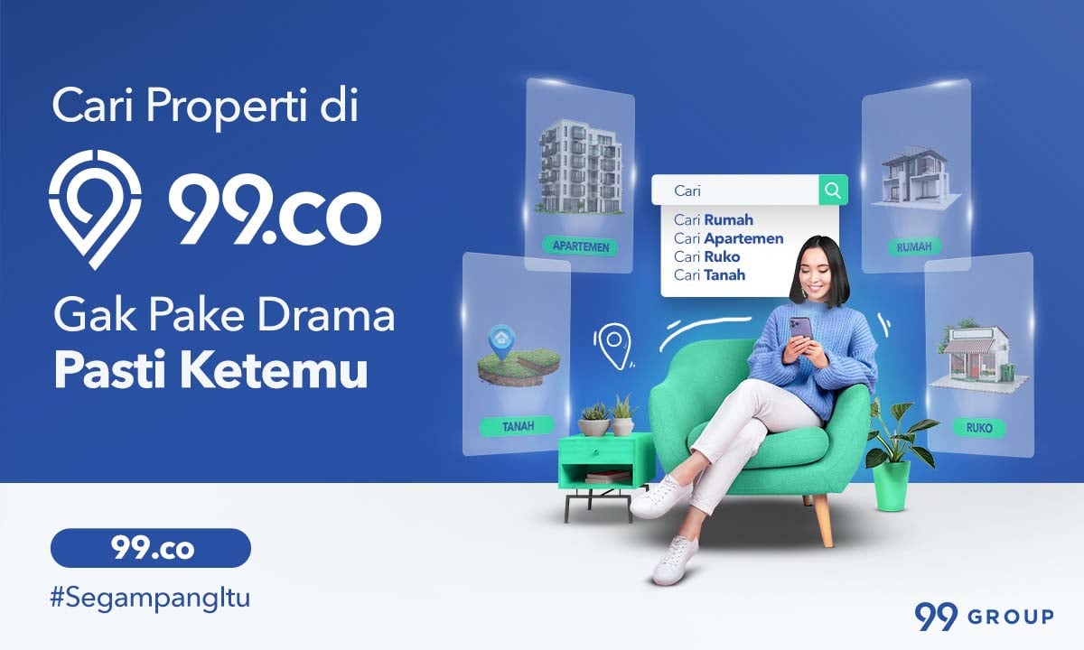 cari apartemen bulanan terjangkau di 99co