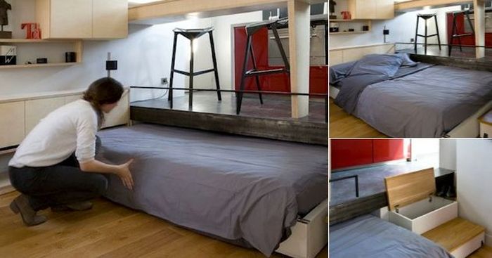 tempat tidur bawah lantai