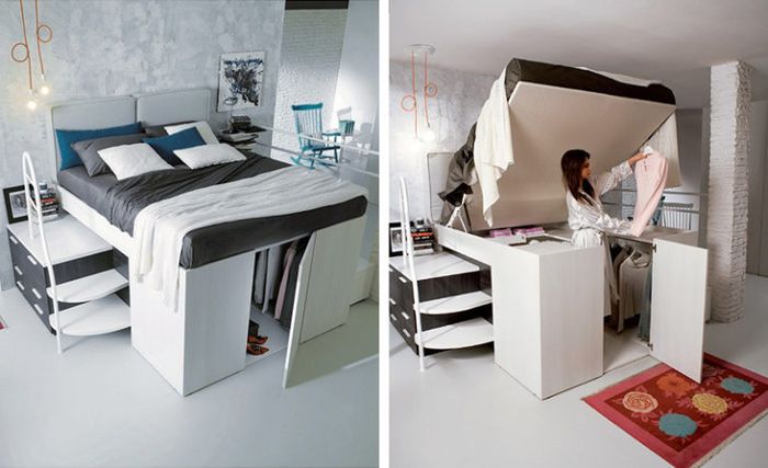 tempat tidur multifungsi lemari