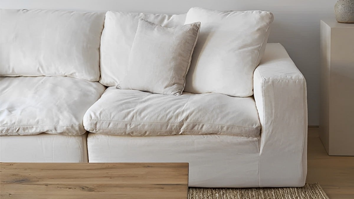 bahan sofa linen adem