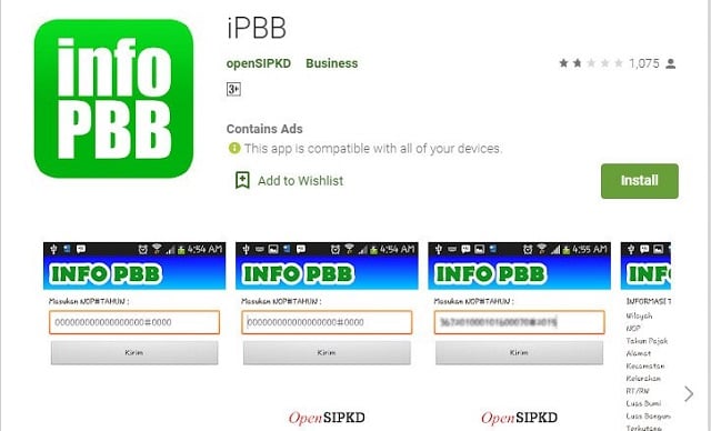 cek tagihan pbb online aplikasi