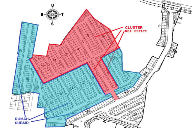 site plan perumahan subsidi