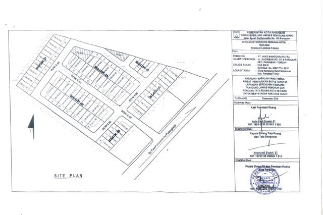 site plan perumahan subsidi