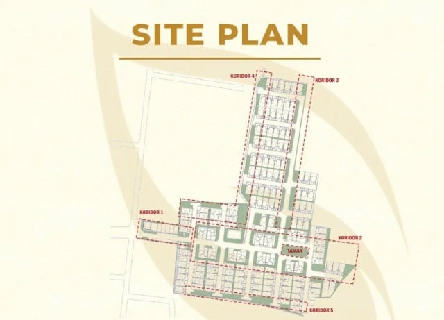 site plan perumahan green caraka residence