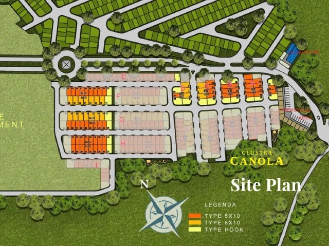 site plan perumahan parkville