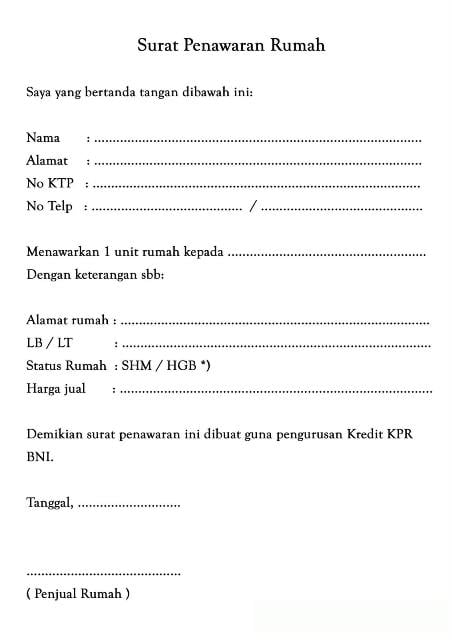 contoh surat sederhana