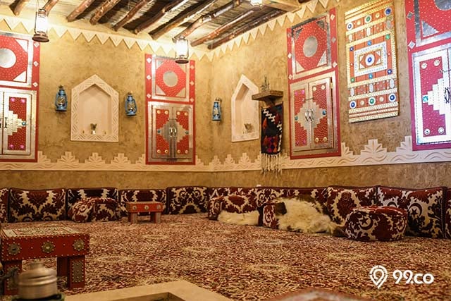 konsep lesehan di rumah arab saudi