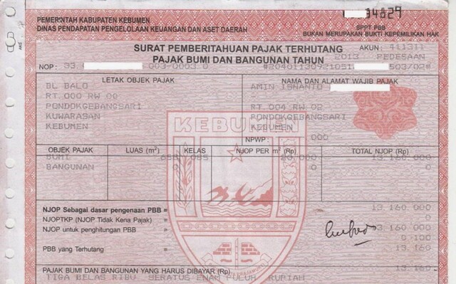 proses jual beli rumah melalui notaris bayar pbb rumah