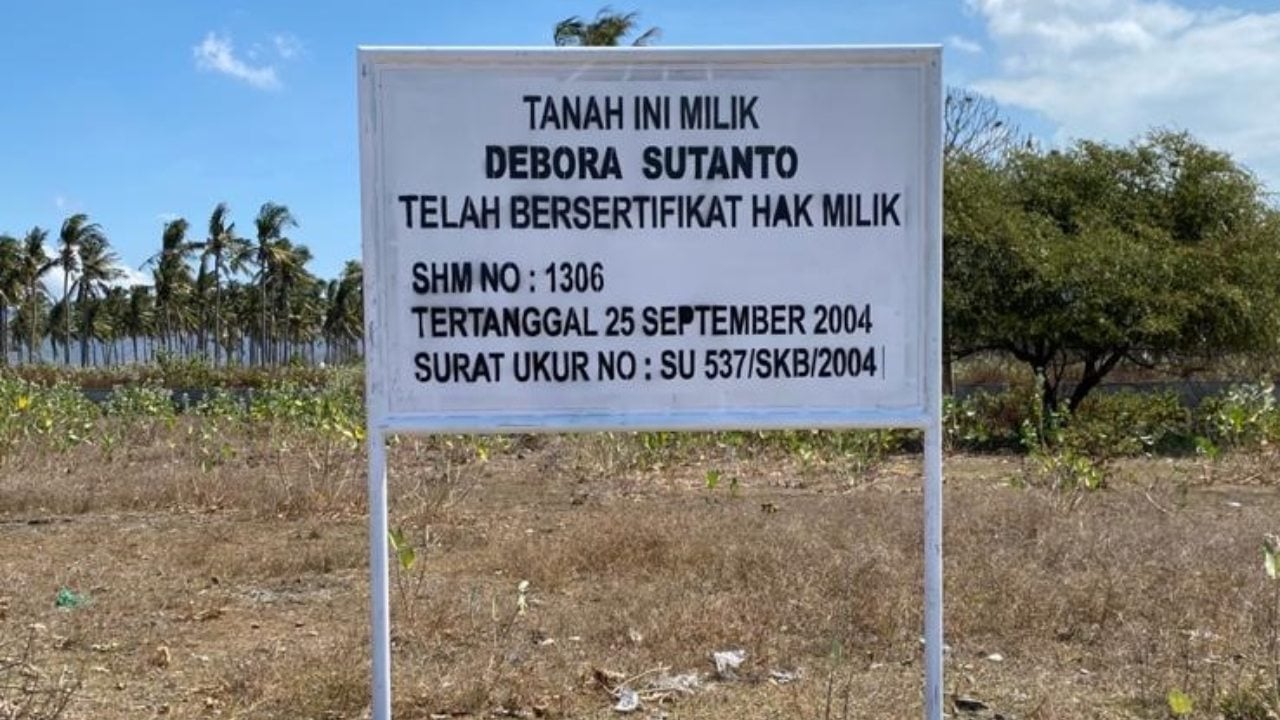 contoh plang tanah milik