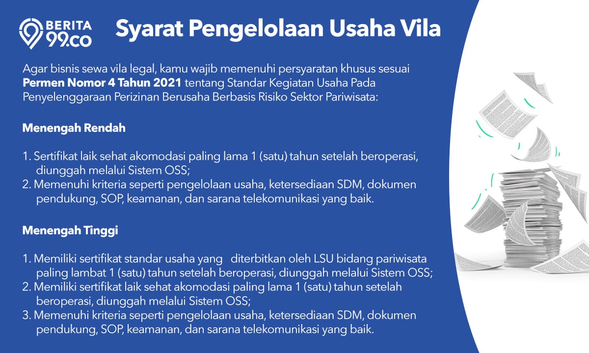 Syarat mengelola vila