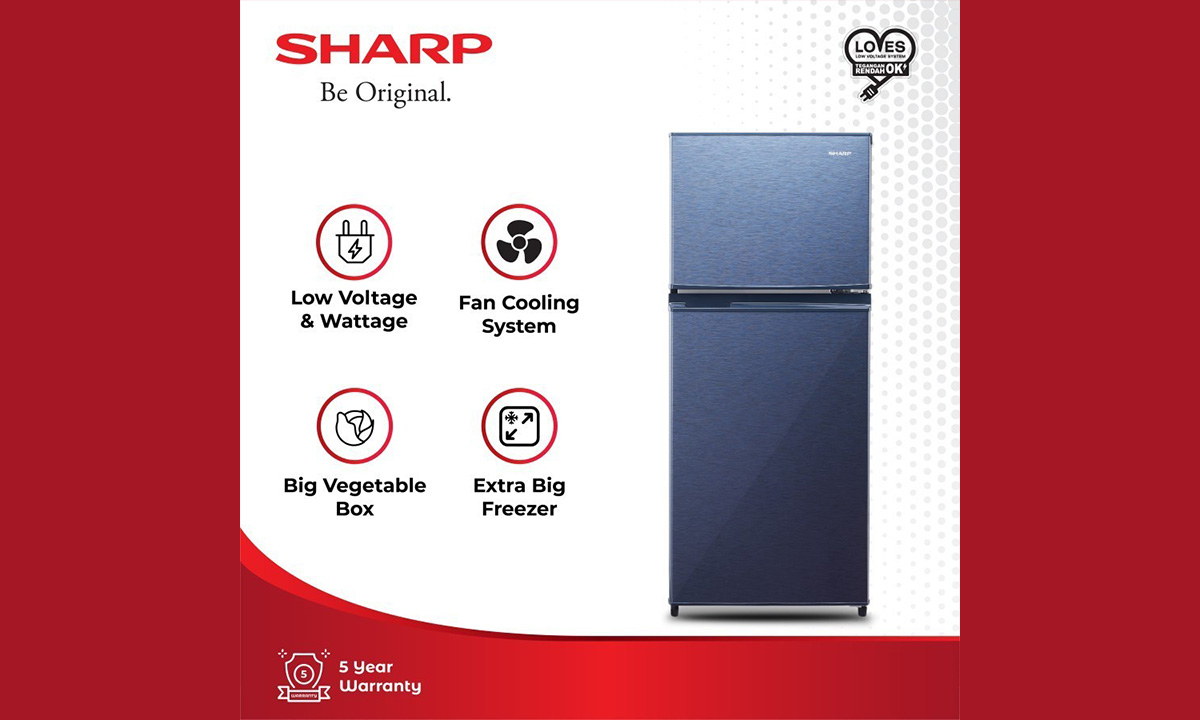 kulkas sharp tanpa bunga es