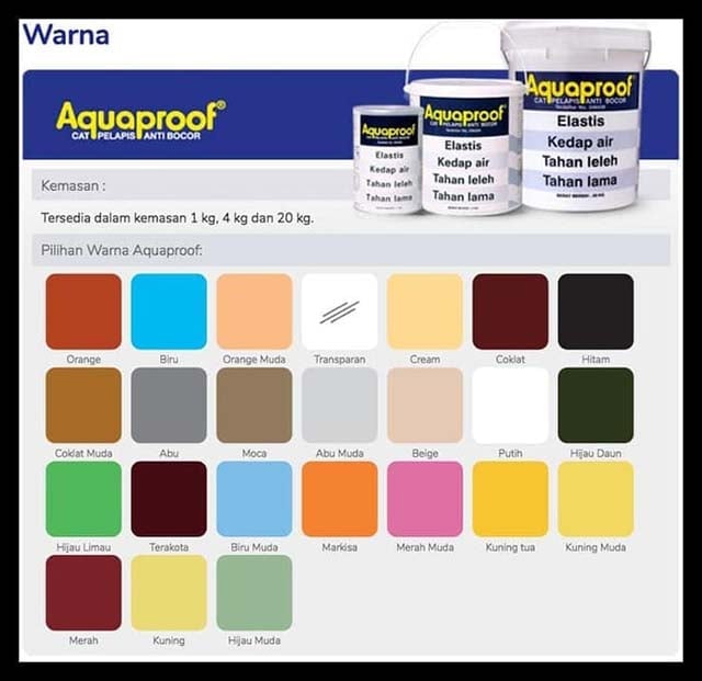 variasi warna aquaproof