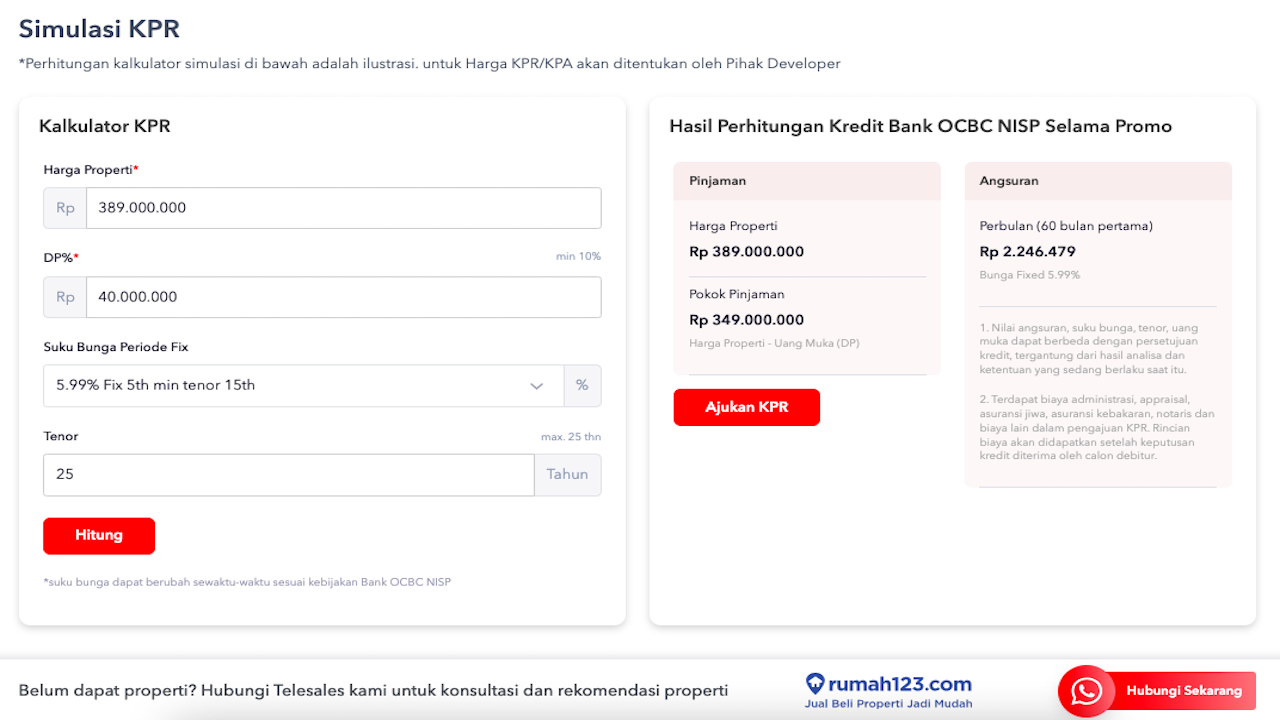 kalkulator kpr ocbc