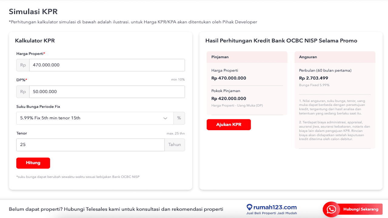 kalkulator kpr ocbc