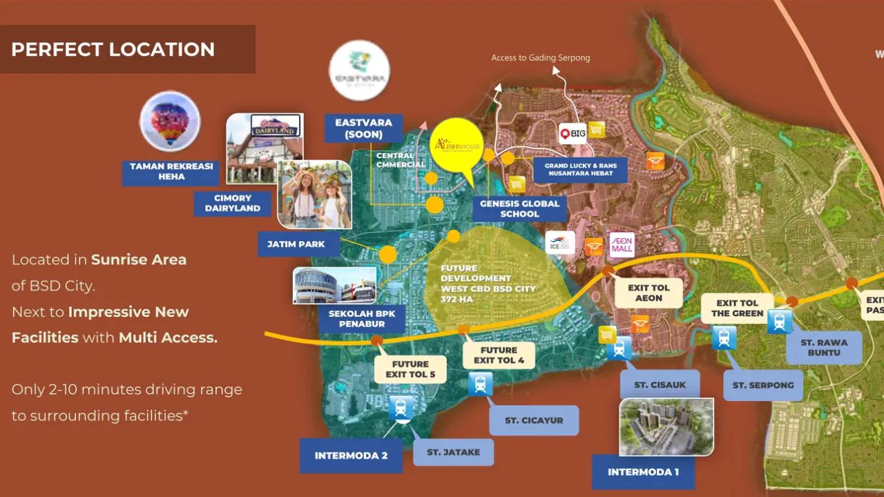 Lokasi strategis New Alesha BSD