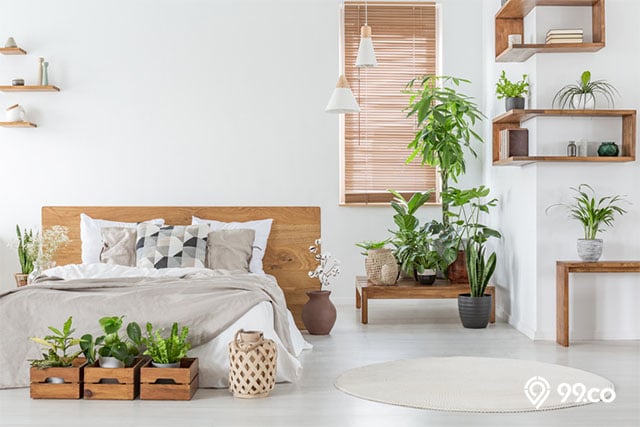 tempat tidur hijau