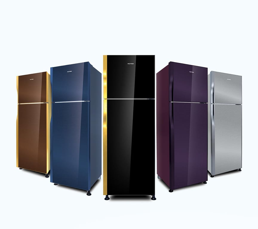 ukuran kulkas 2 pintu polytron