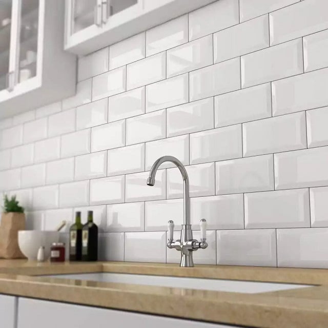 keramik dinding dapur motif kotak subway