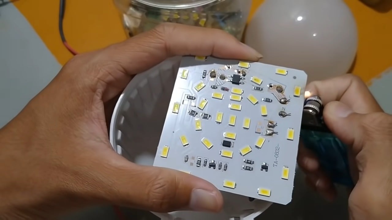 cara memperbaiki lampu led mati total tanpa solder