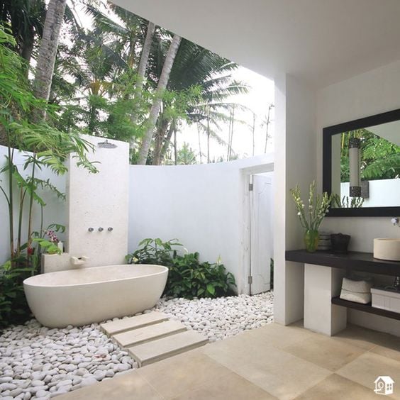 desain kamar mandi outdoor minimalis