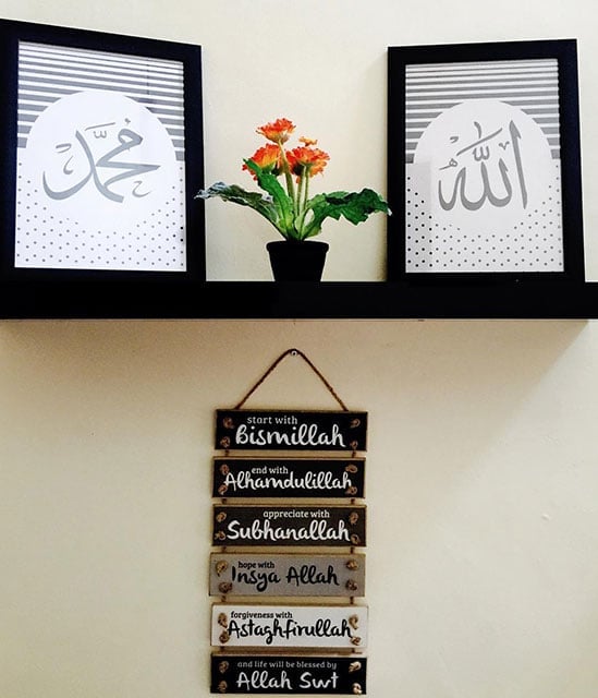 hiasan dinding kamar islami
