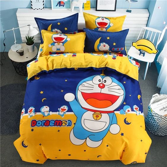 bedcover motif doraemon