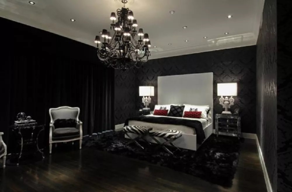 ruang tidur bernuansa gothic