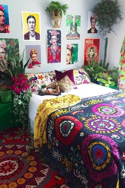 kamar tidur warna-warni