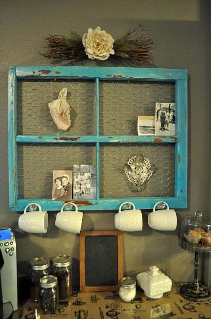 rak gantung rustic dapur
