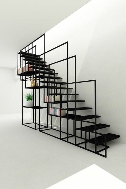 desain tangga besi minimalis