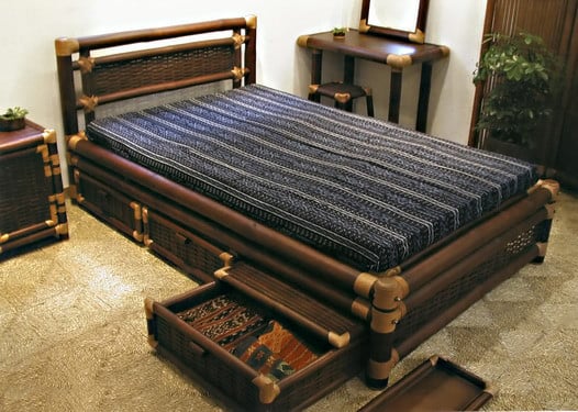 dipan laci minimalis dari bambu