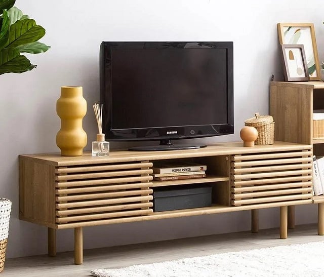 meja tv kayu