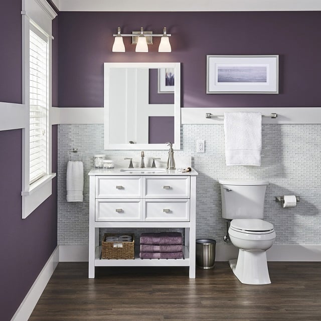 inspirasi warna ruangan ungu