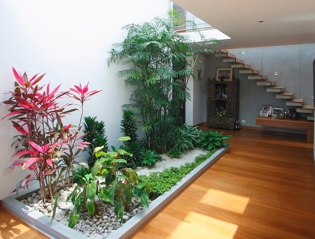 ide desain taman minimalis dalam rumah
