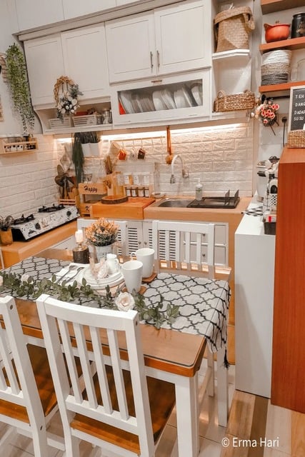 desain dapur dan ruang makan jadi satu sederhana