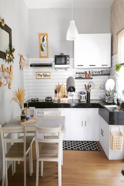 desain dapur dan ruang makan jadi satu sederhana