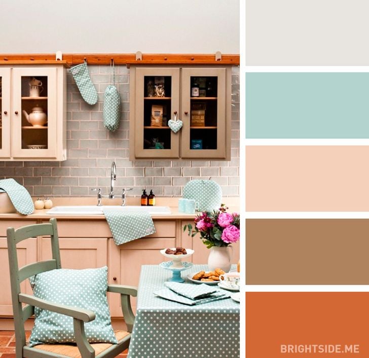 cat dapur warna pastel