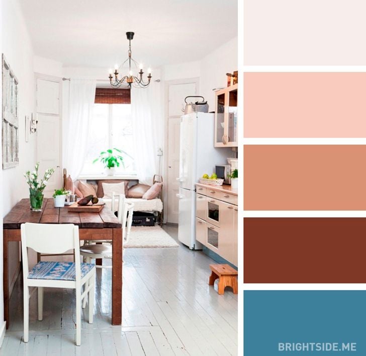cat dapur warna krem coklat