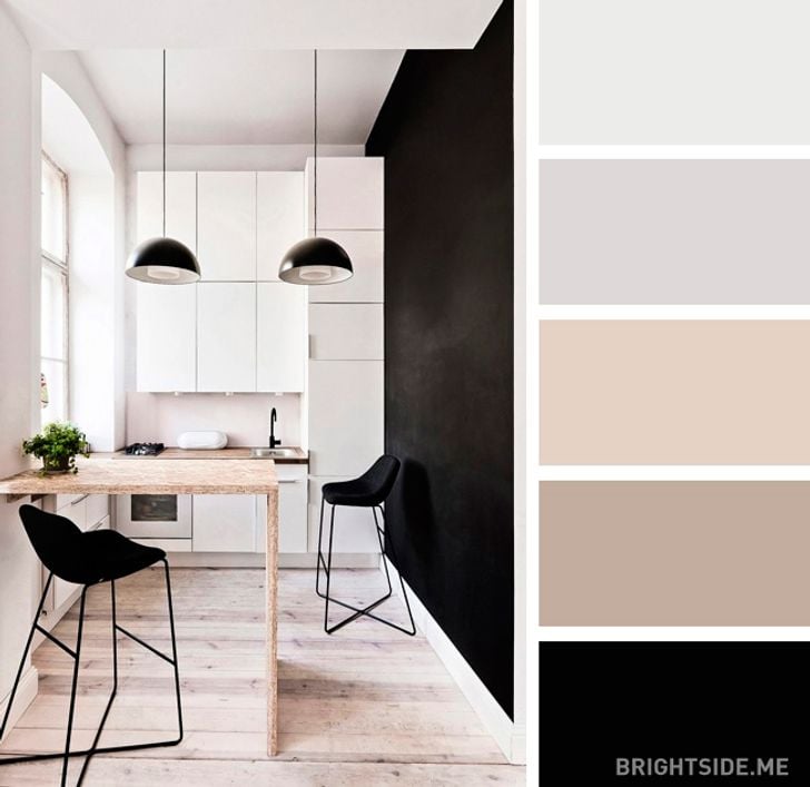 dapur monokrom hitam putih
