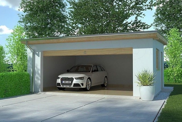 model garasi mobil terpisah dari rumah