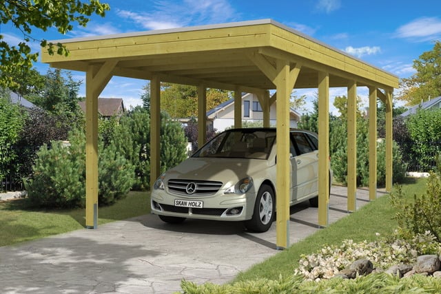 model garasi mobil terpisah dari rumah