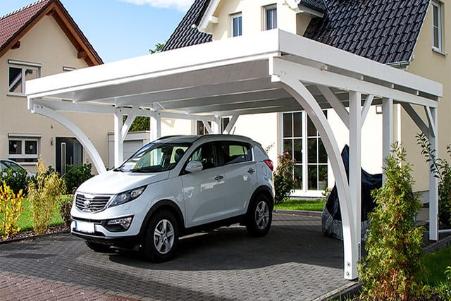 model garasi mobil terpisah dari rumah