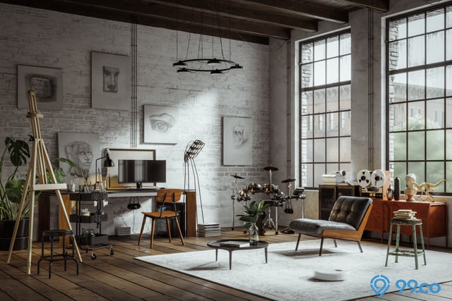 interior rumah industrial